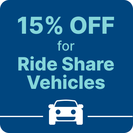 15% off for ride share vehicles