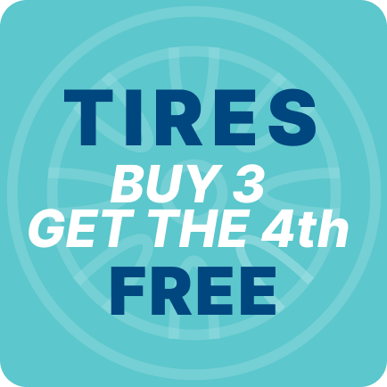 Tires Buy 3 get the 4th Free